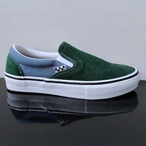 Vans Men's Skate Slip-On Suede / Canvas Sneaker in Amazing Mountain View